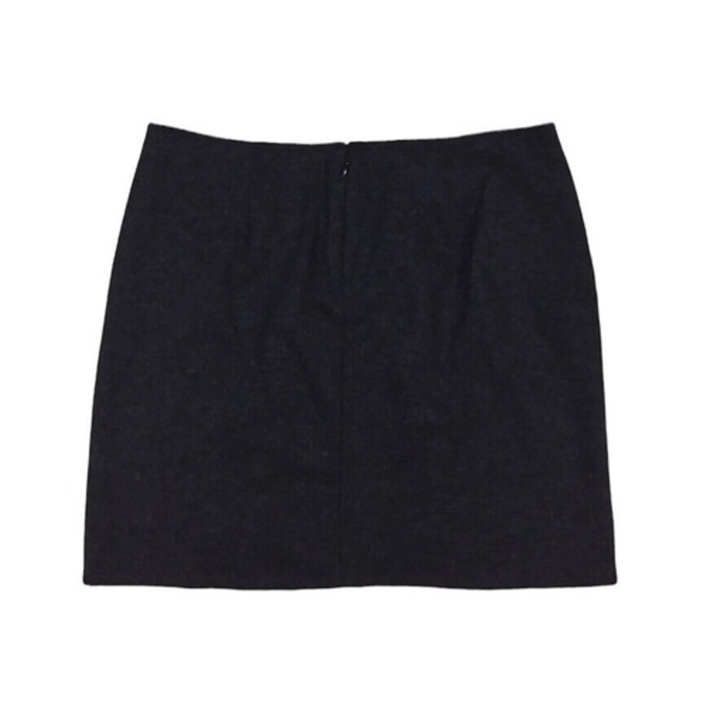 CAbi Charcoal Grey Andy's‎ Mini Skirt Wool Blend Side Pockets Size 4 - Picture 2 of 7